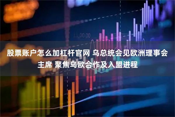 股票账户怎么加杠杆官网 乌总统会见欧洲理事会主席 聚焦乌欧合作及入盟进程