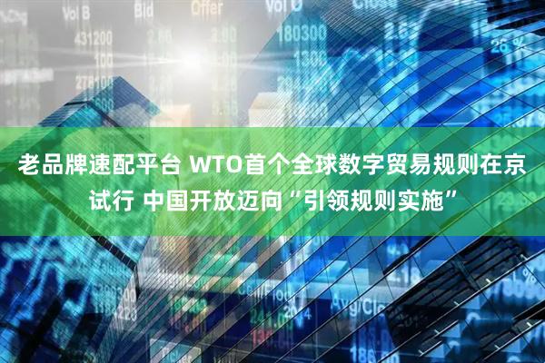 老品牌速配平台 WTO首个全球数字贸易规则在京试行 中国开放迈向“引领规则实施”